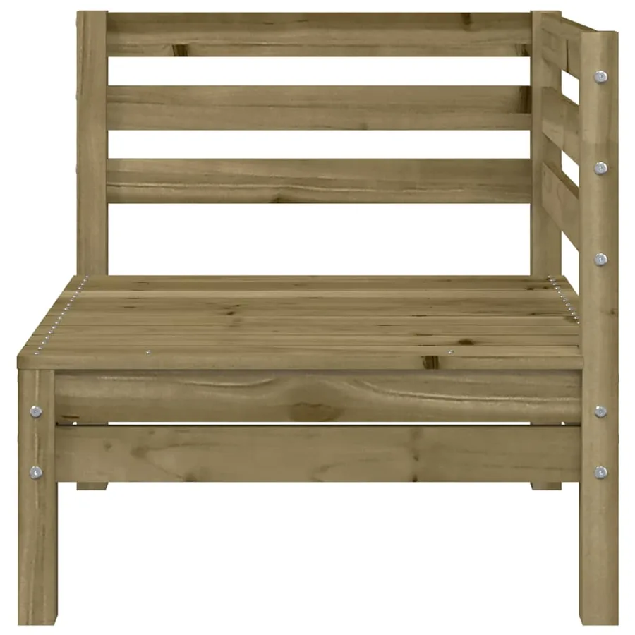 Canapé d'angle de jardin bois de pin imprégné - 4