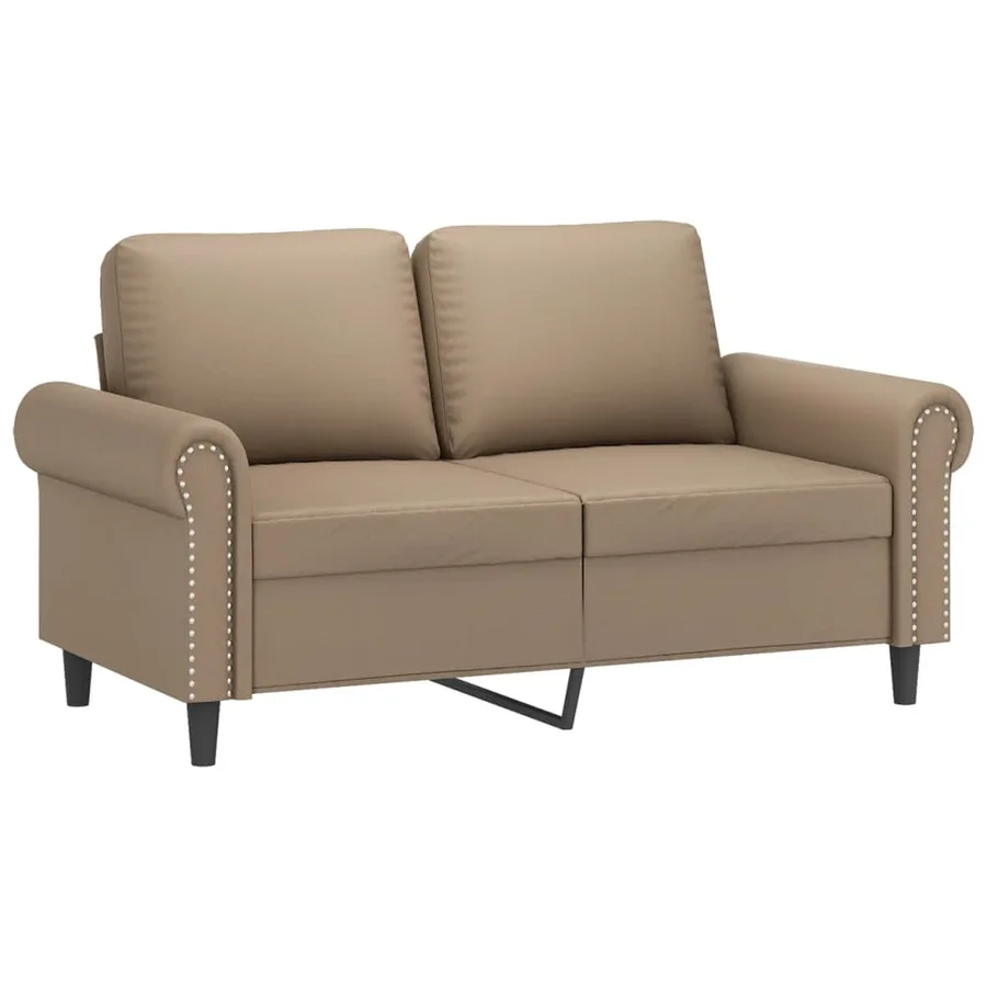 Ensemble de canapés 2 pcs avec coussins Cappuccino Similicuir - 3