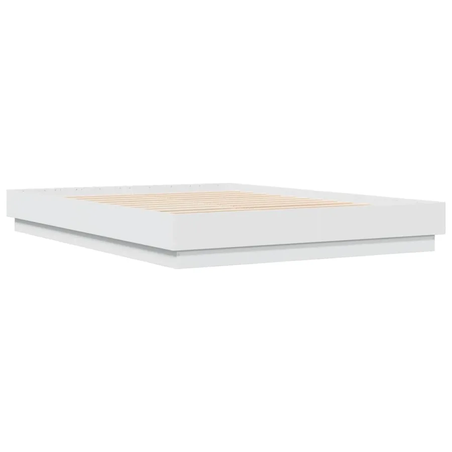 Cadre de lit avec LED sans matelas blanc 160x200 cm - 3