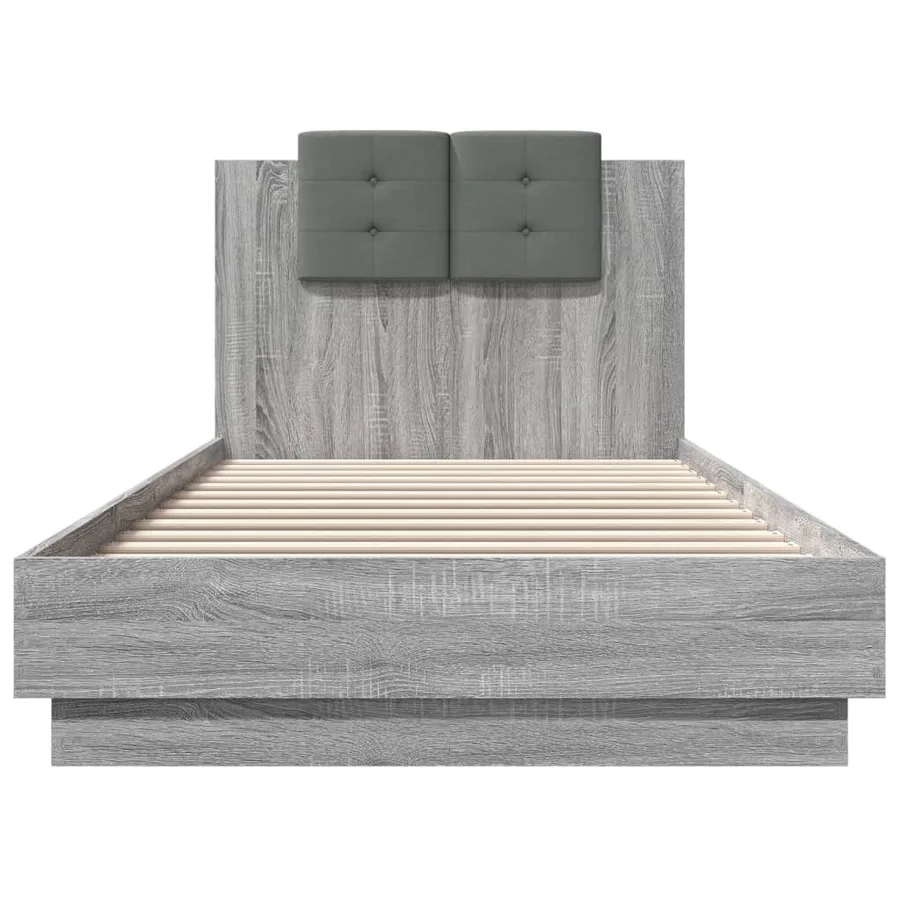 Cadre de lit sans matelas sonoma gris 100x200 cm - 4