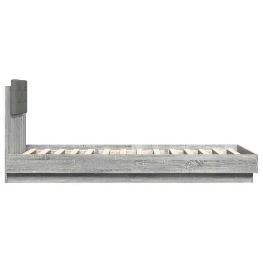 Cadre de lit sans matelas sonoma gris 100x200 cm - 5