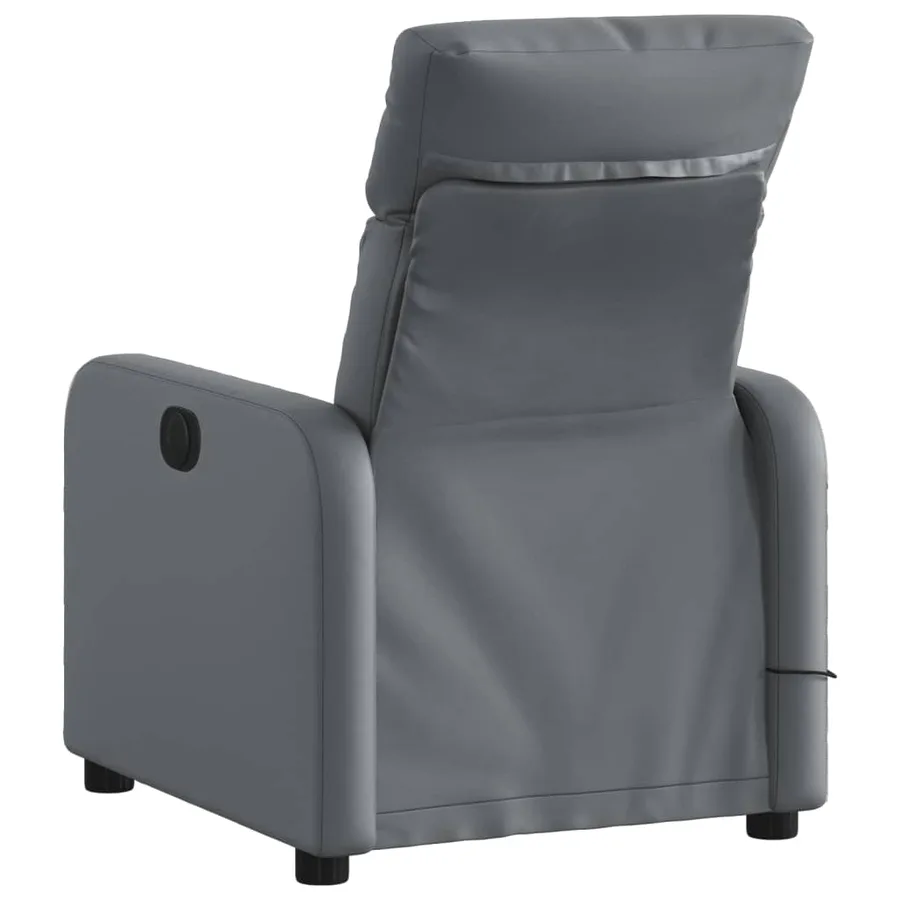 Fauteuil de massage inclinable Gris Similicuir - 4