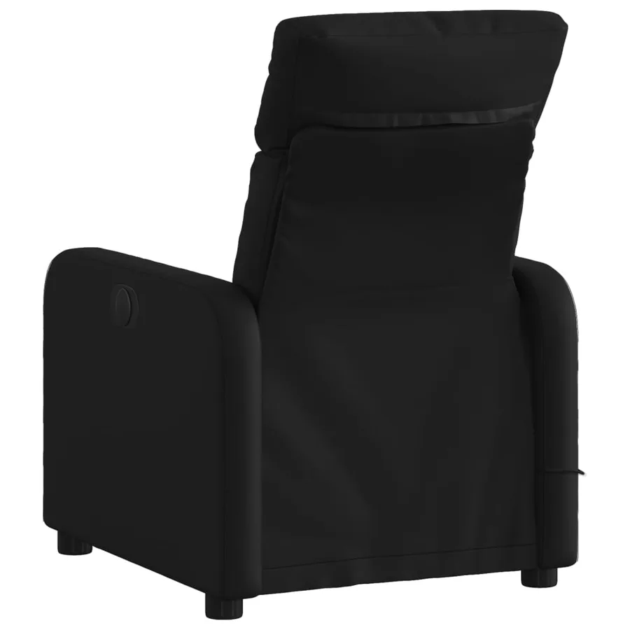 Fauteuil inclinable massant en similicuir noir - 4