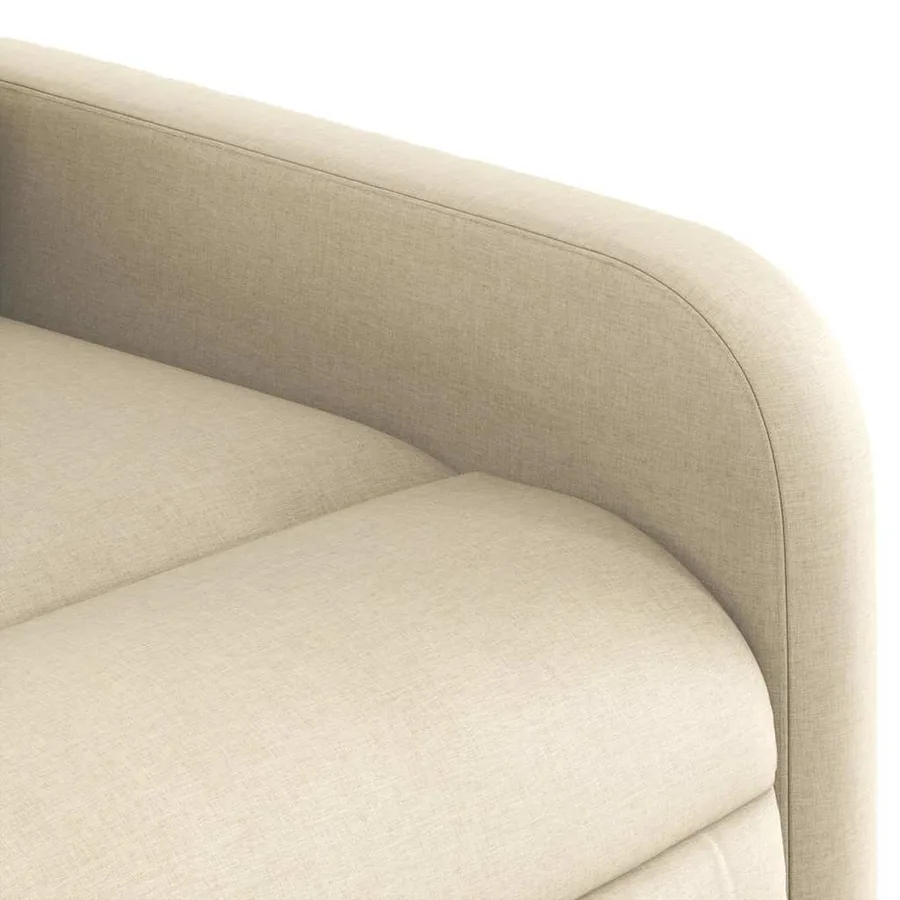 Fauteuil inclinable électrique crème tissu - 12
