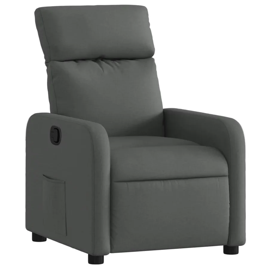 Fauteuil inclinable Gris foncé Tissu - 2