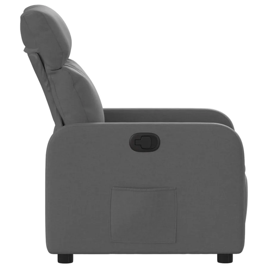 Fauteuil inclinable Gris foncé Tissu - 7