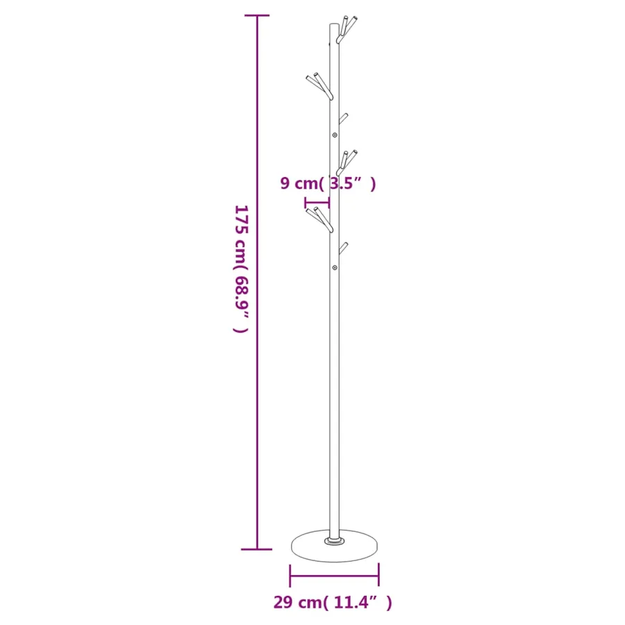 Porte-manteau blanc 175 cm fer enduit de poudre - 8