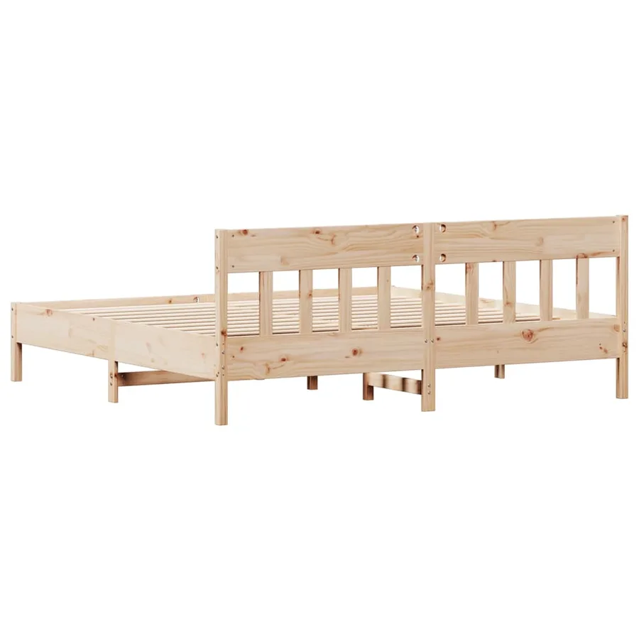 Cadre de lit sans matelas 180x200 cm bois massif de pin - 6