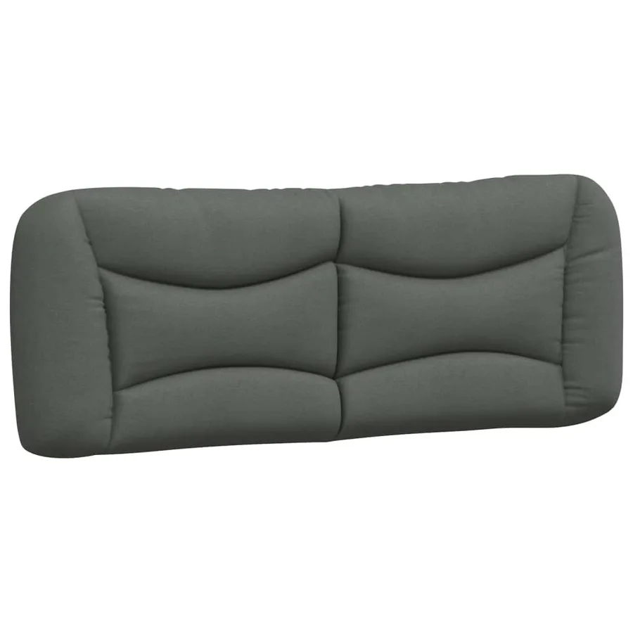 Lit avec matelas Hvar gris foncé 120x200 cm tissu - 5