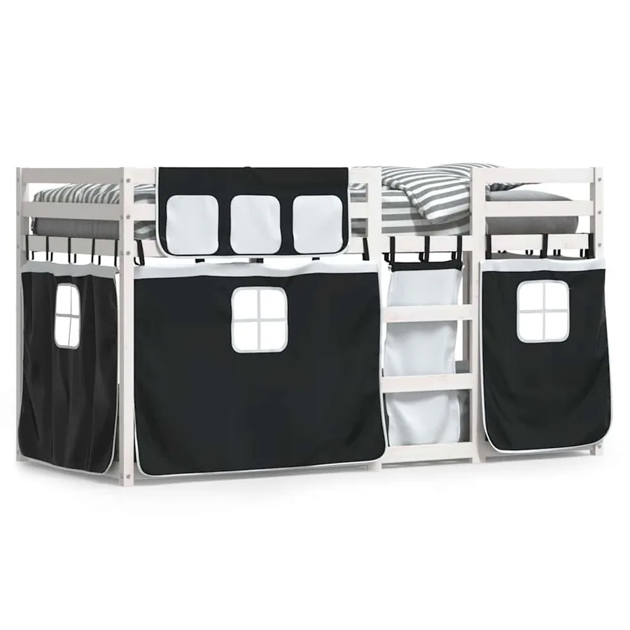 Lit superposé sans matelas 90x190 cm bois de pin massif - 2
