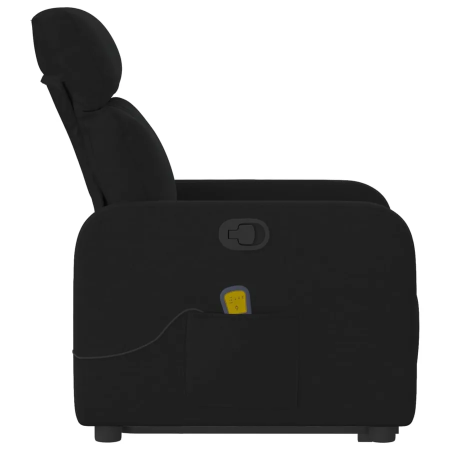 Fauteuil de massage inclinable Noir Tissu - 10