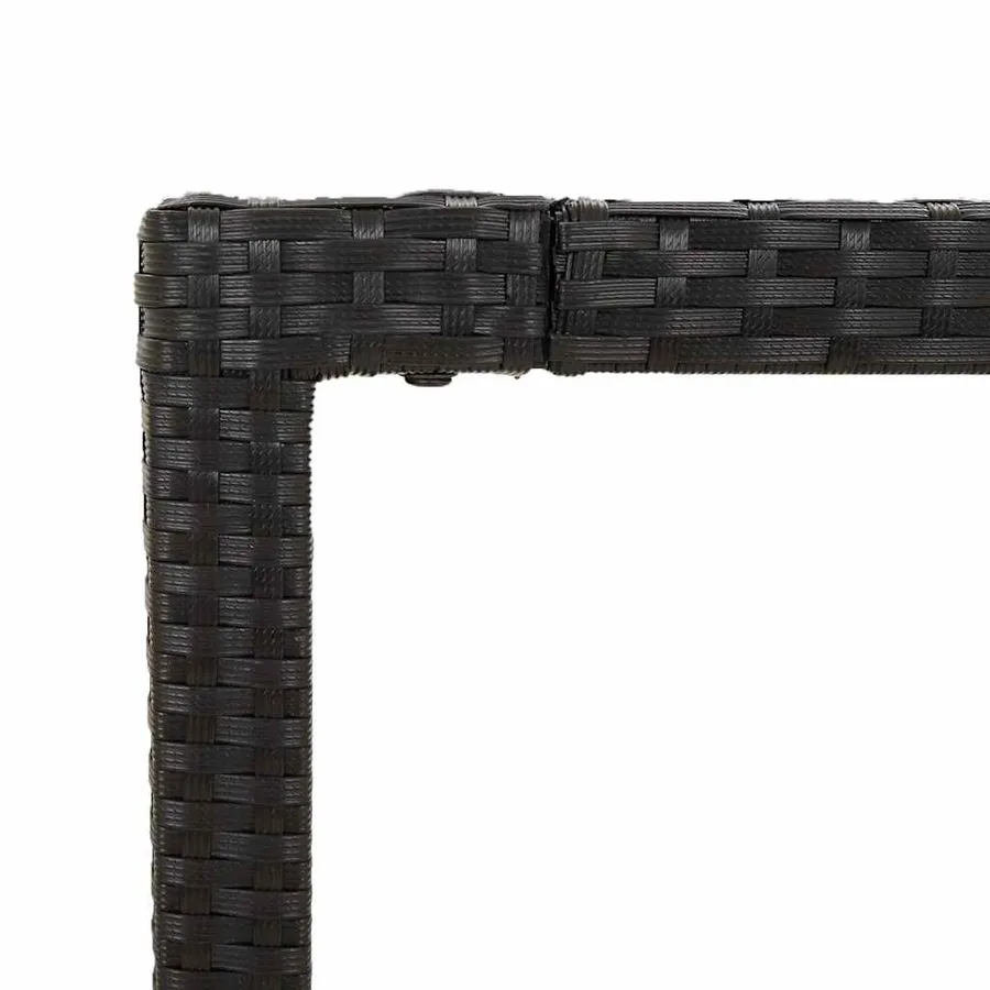 Ensemble à manger de jardin coussins 7pcs Noir Résine tressée - 8