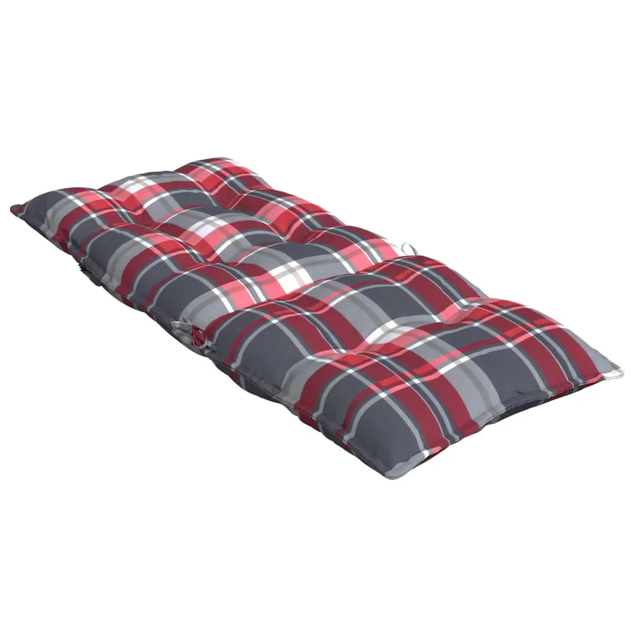 Coussins de chaise à dossier haut lot de 4 motif carreaux rouge - 6