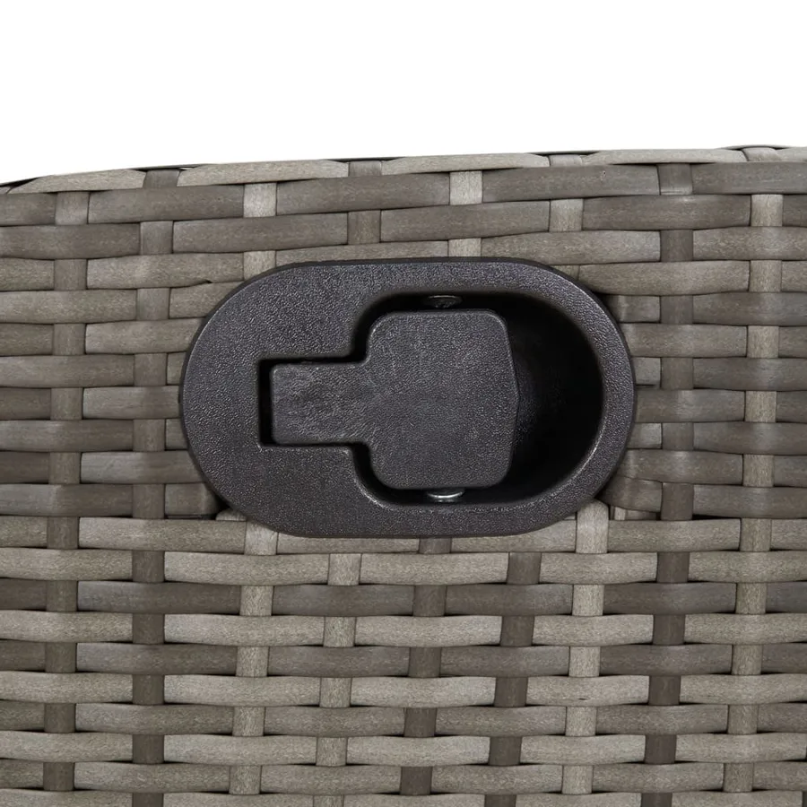 Ensemble à manger de jardin et coussins 7 pcs gris rotin - 7