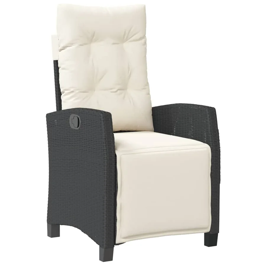 Ensemble à manger de jardin avec coussins 3 pcs Noir - 3