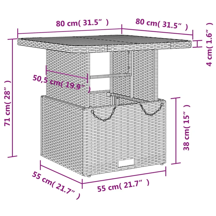 Ensemble à manger de jardin avec coussins 3 pcs Noir - 10