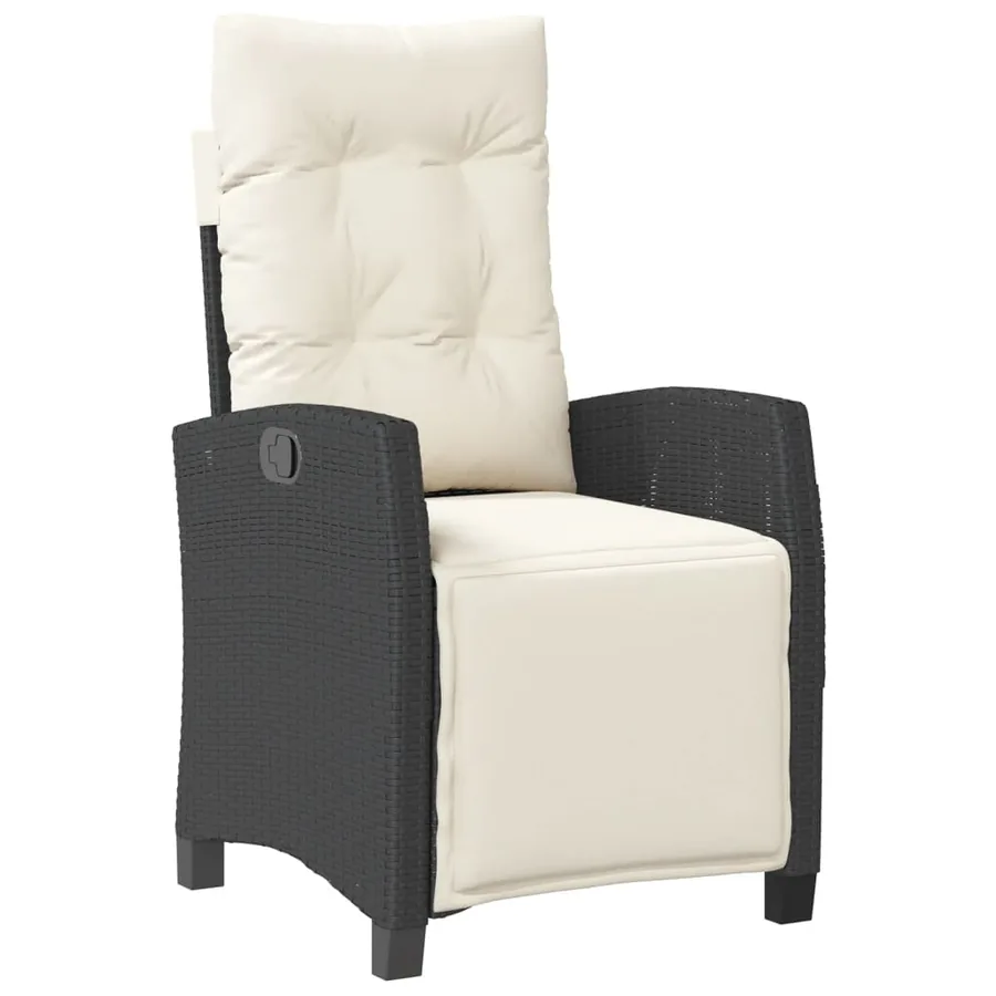 Ensemble à manger de jardin avec coussins 3 pcs Noir - 3
