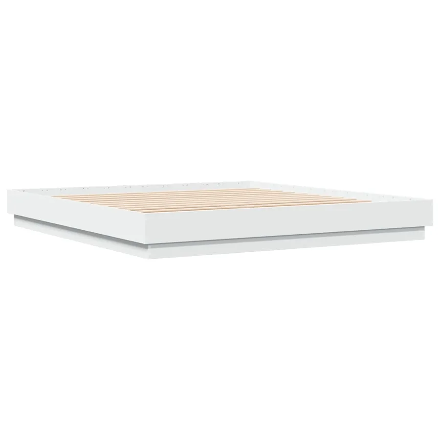 Cadre de lit avec LED sans matelas blanc 180x200 cm - 3