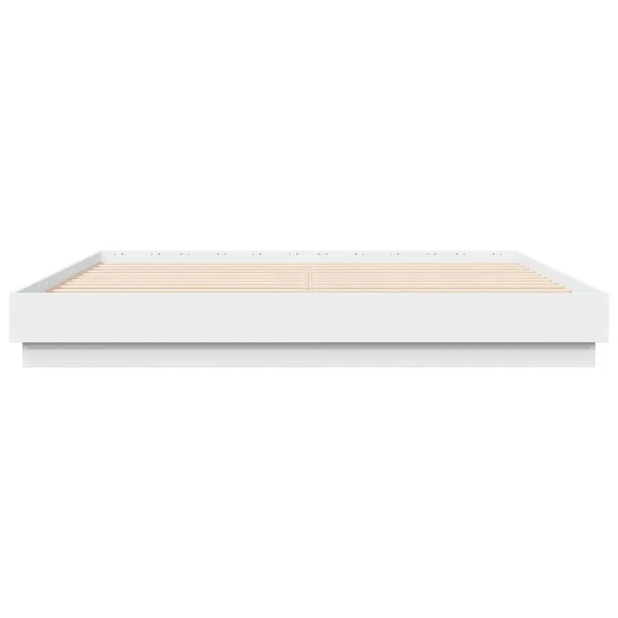 Cadre de lit avec LED sans matelas blanc 180x200 cm - 6
