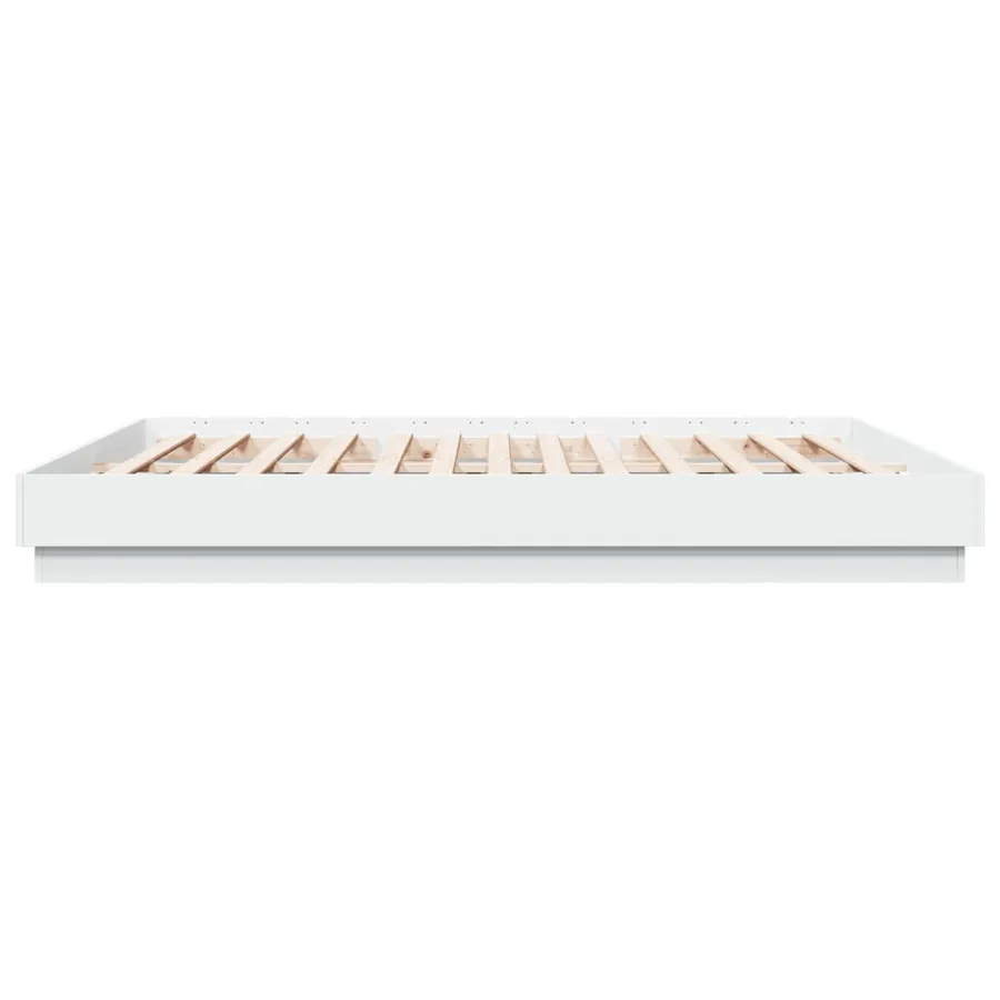 Cadre de lit avec LED sans matelas blanc 180x200 cm - 7