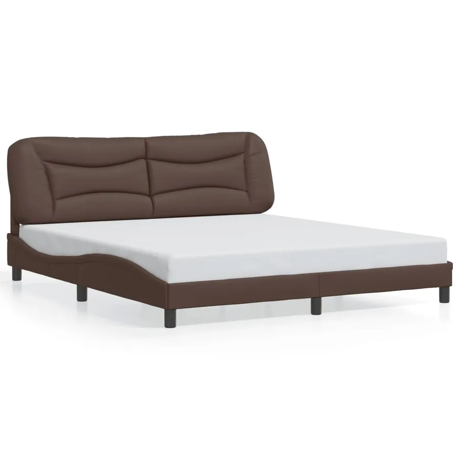 Cadre de lit avec LED sans matelas Hvar marron 180x200 cm - 5