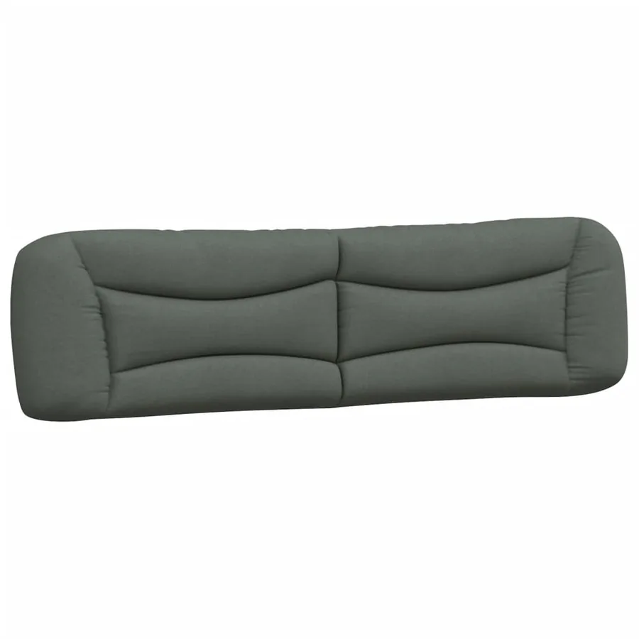 Lit avec matelas Hvar gris foncé 200x200 cm tissu - 5