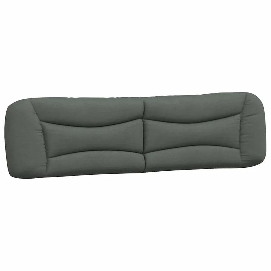 Cadre de lit sans matelas Hvar gris foncé 200x200 cm tissu - 8