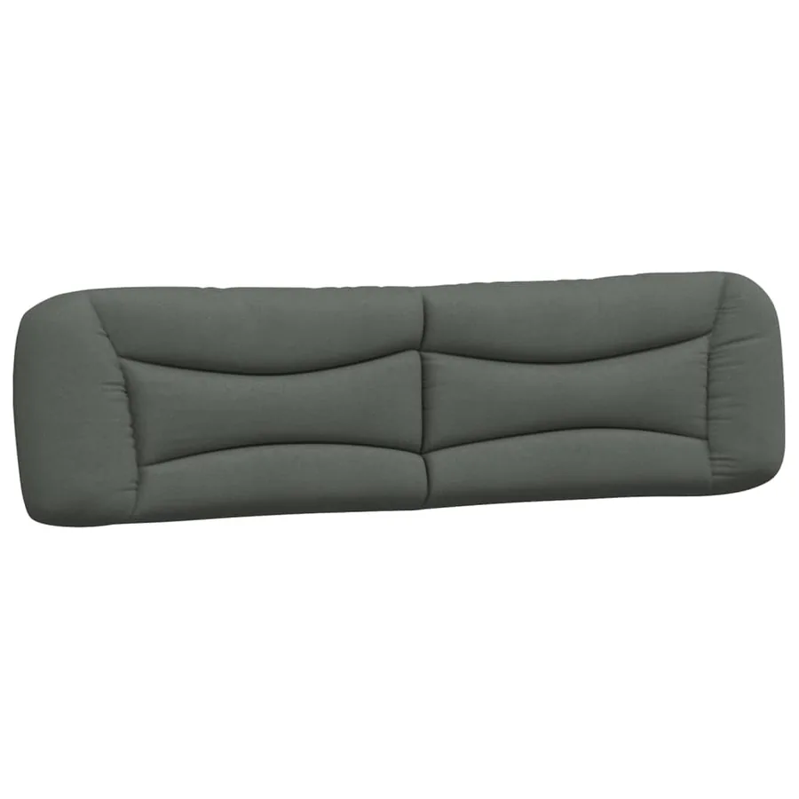 Cadre de lit avec LED sans matelas Hvar gris foncé 200x200 cm tissu - 10