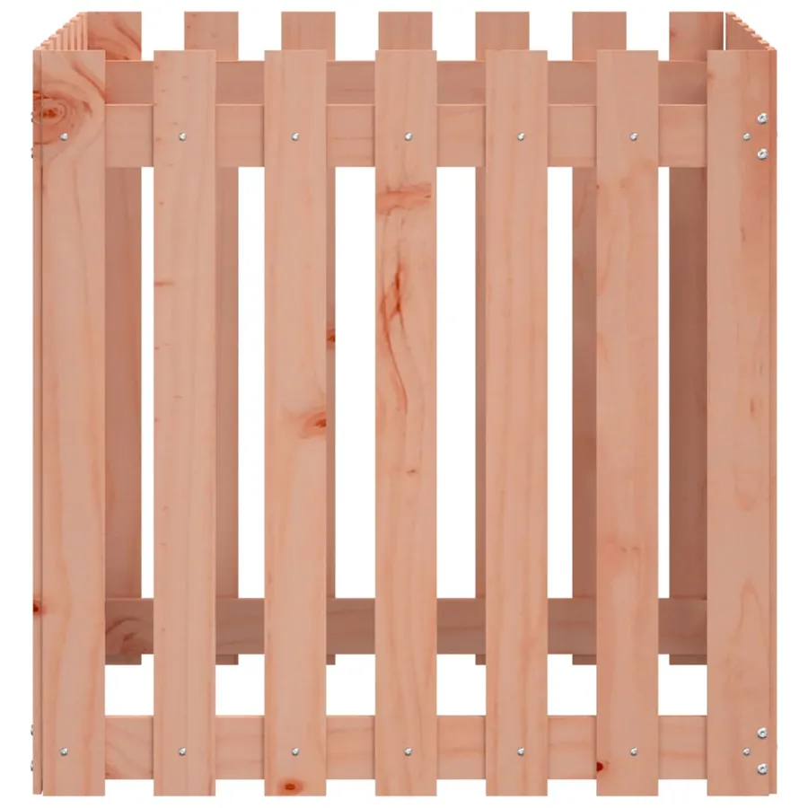 Jardinière avec design de clôture 70x70x70 cm douglas massif - 6