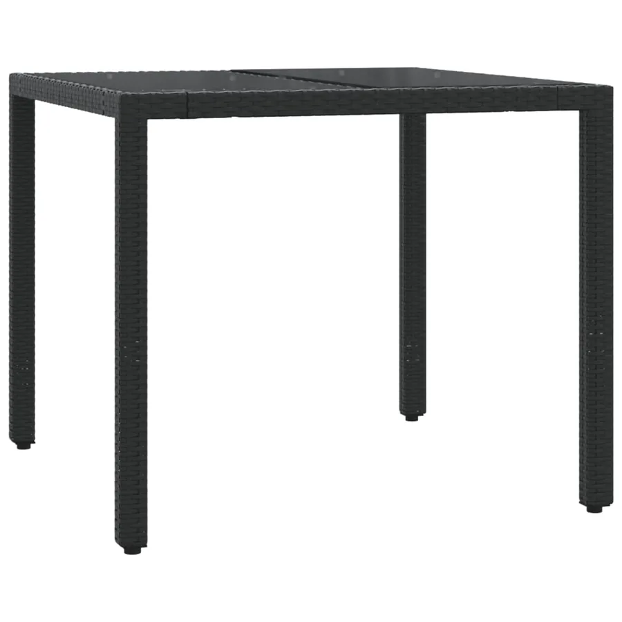 Ensemble de bistro 3 pcs avec coussins noir résine tressée - 4