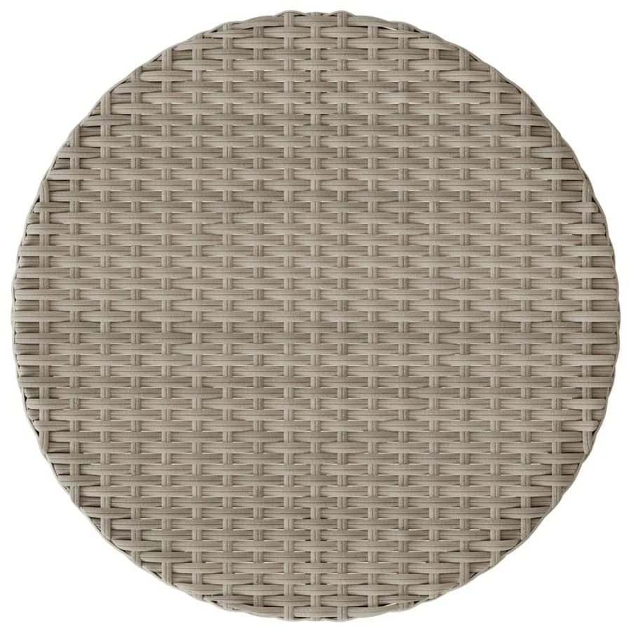 Ensemble de bistro 3 pcs et coussins gris clair résine tressée - 10