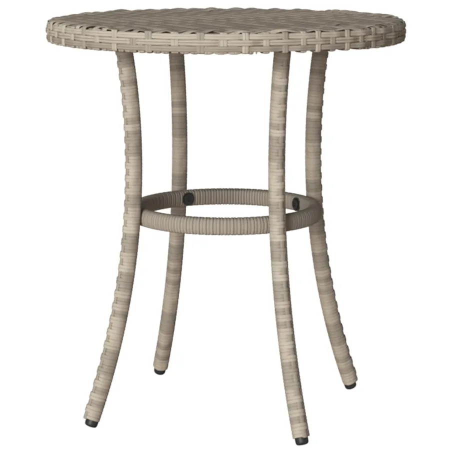 Ensemble de bistro 3 pcs et coussins gris clair résine tressée - 9