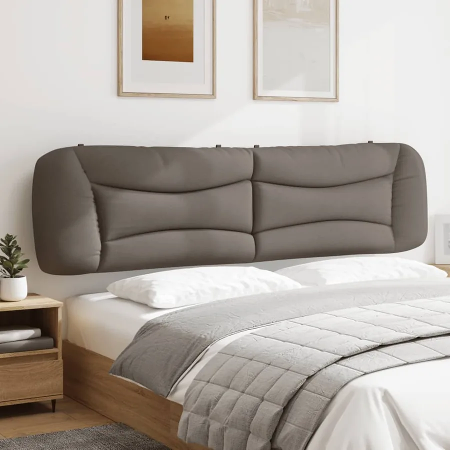 Coussin de tête de lit Hvar taupe 200 cm tissu