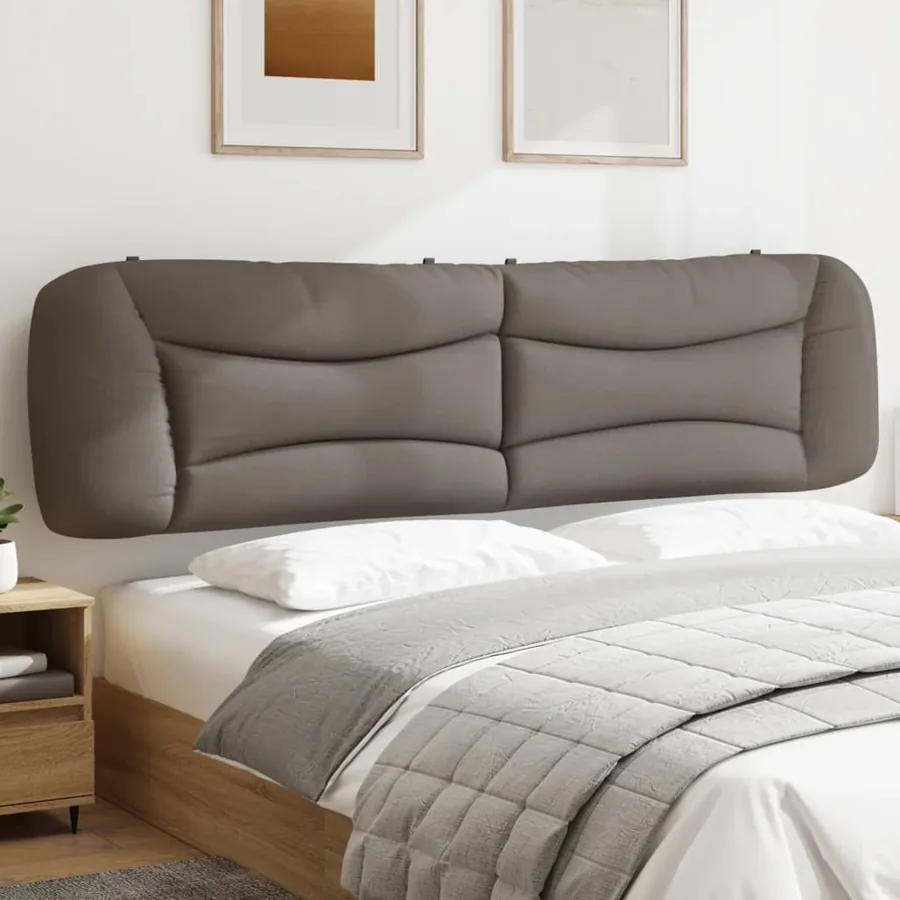 Coussin de tête de lit Hvar taupe 200 cm tissu - 4
