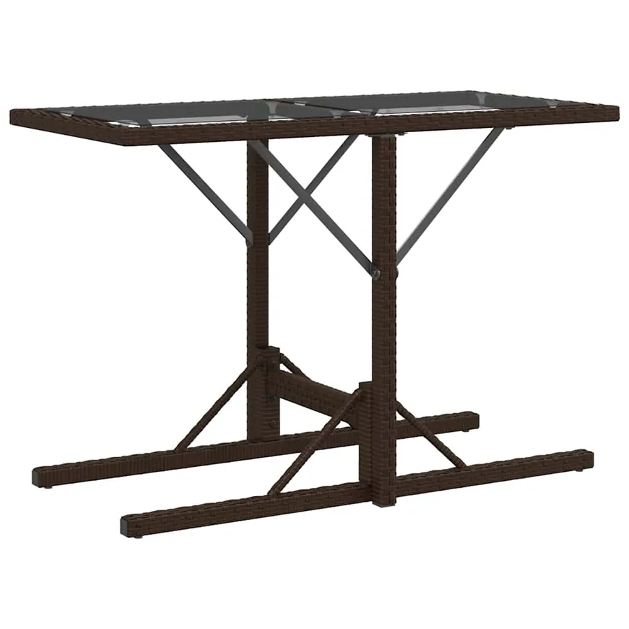 Ensemble de bistro 3 pcs avec coussins marron résine tressée - 7