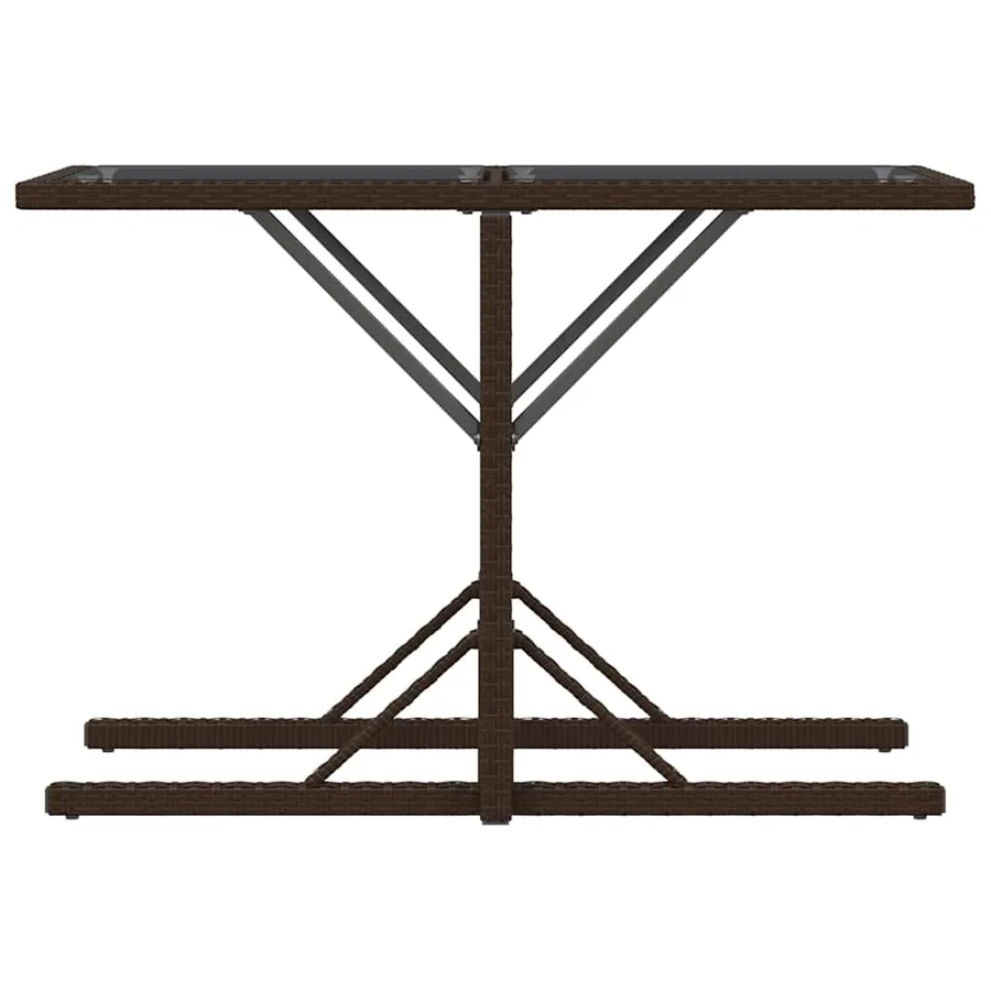 Ensemble de bistro 3 pcs avec coussins marron résine tressée - 8