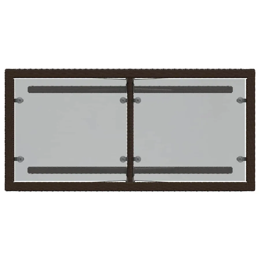 Ensemble de bistro 3 pcs avec coussins marron résine tressée - 9