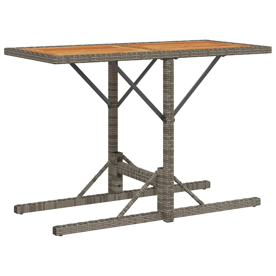 Ensemble de bistro 3 pcs avec coussins gris résine tressée - 7