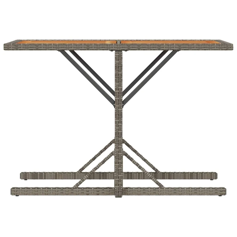 Ensemble de bistro 3 pcs avec coussins gris résine tressée - 8