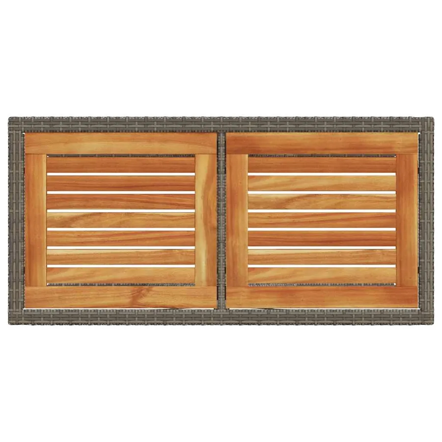 Ensemble de bistro 3 pcs avec coussins gris résine tressée - 9