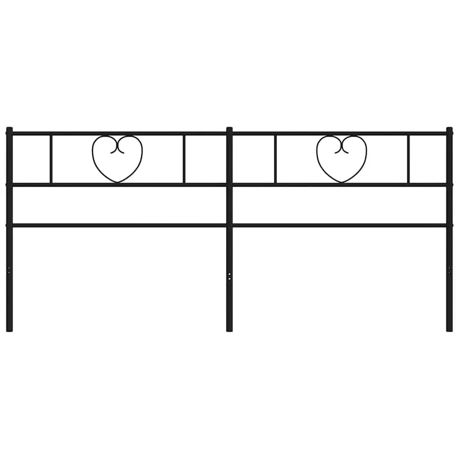 Tête de lit de remplacement métal noir 193 cm - 5