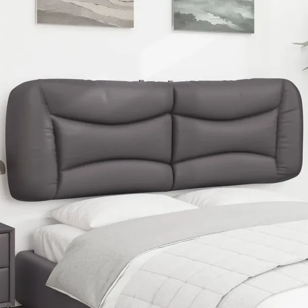 Coussin de tête de lit Hvar gris 160 cm similicuir