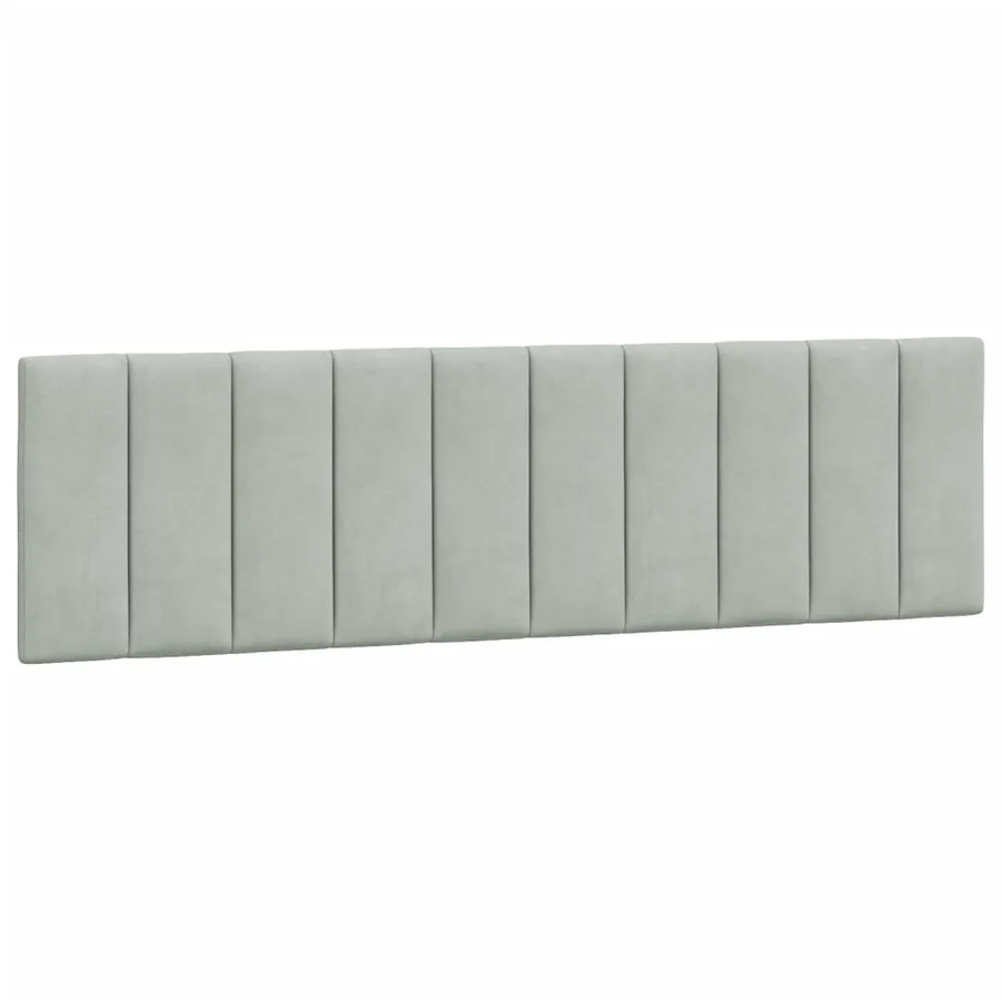 Cadre de lit avec LED sans matelas Hanko gris clair 180x200cm velours - 10