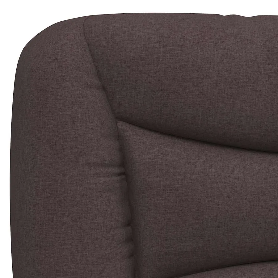 Cadre de lit sans matelas Hvar marron foncé 200x200 cm tissu - 10