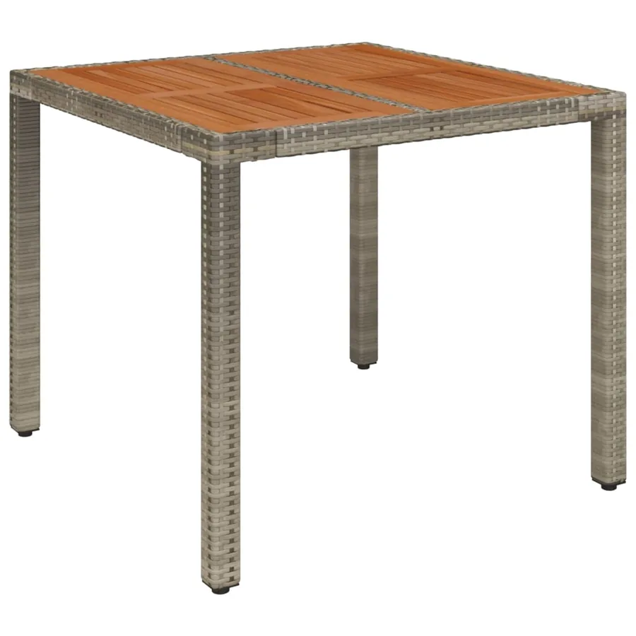 Ensemble à manger de jardin 3 pcs coussins gris résine tressée - 3