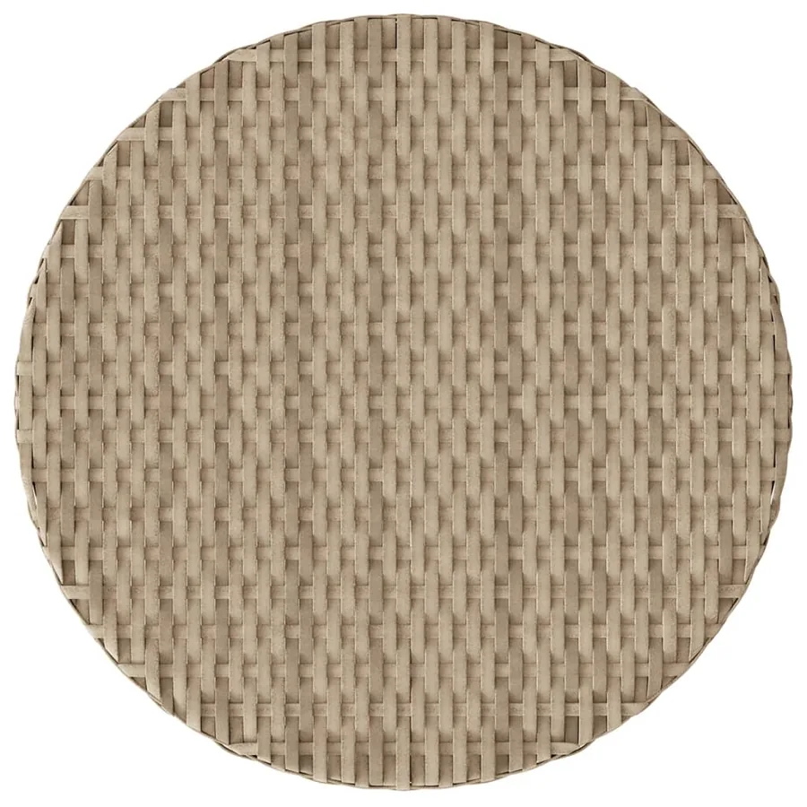 Ensemble de bistro 3 pcs coussins mélange beige résine tressée - 10