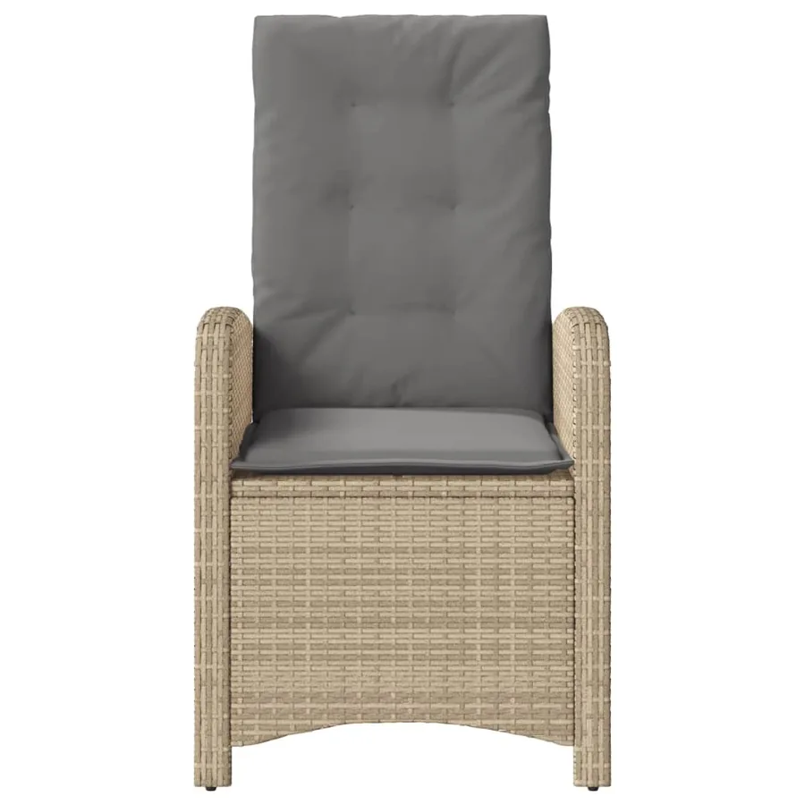 Ensemble de bistro 3 pcs coussins mélange beige résine tressée - 5
