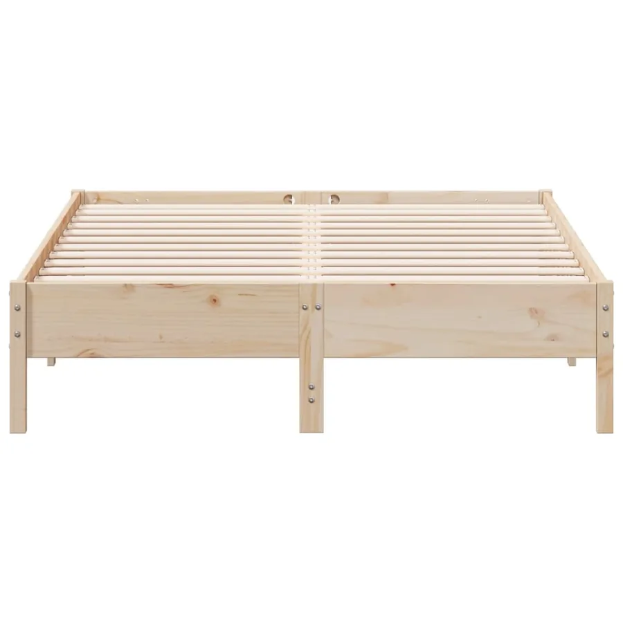 Cadre de lit sans matelas 160x200 cm bois massif de pin - 4