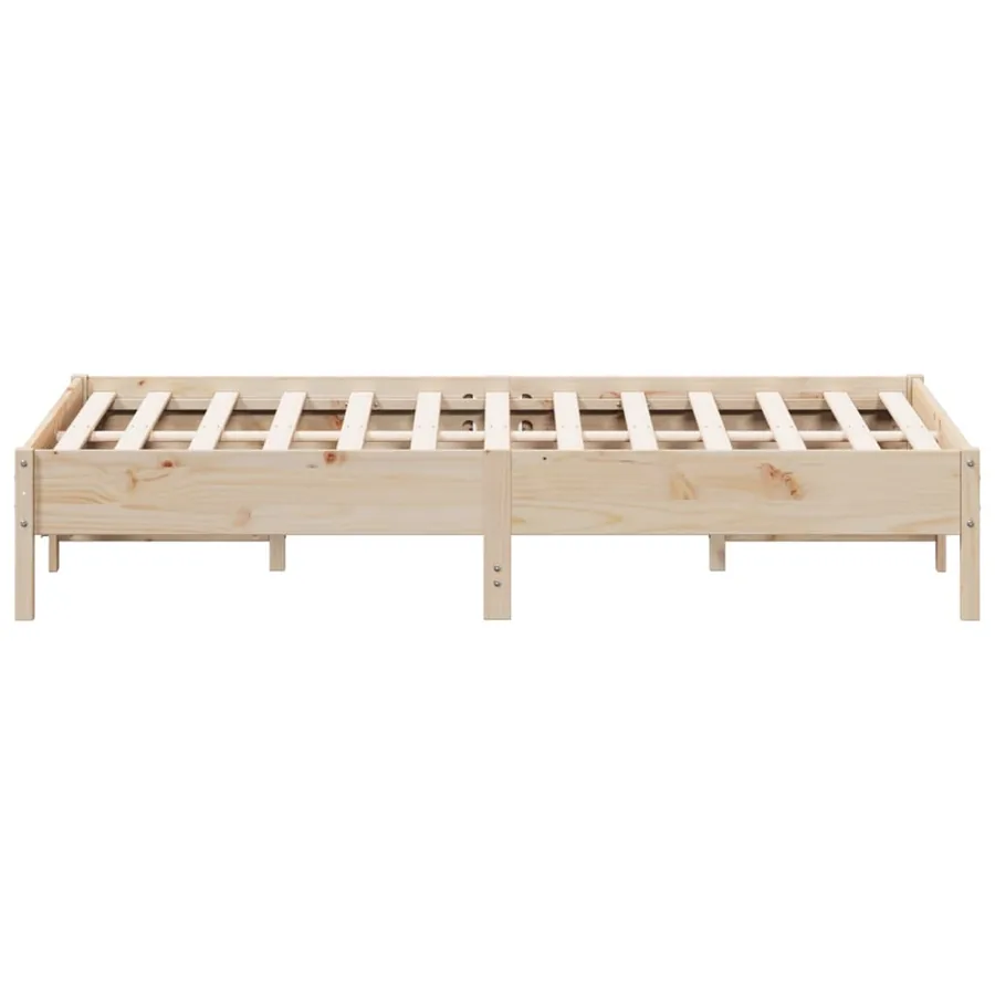 Cadre de lit sans matelas 160x200 cm bois massif de pin - 5