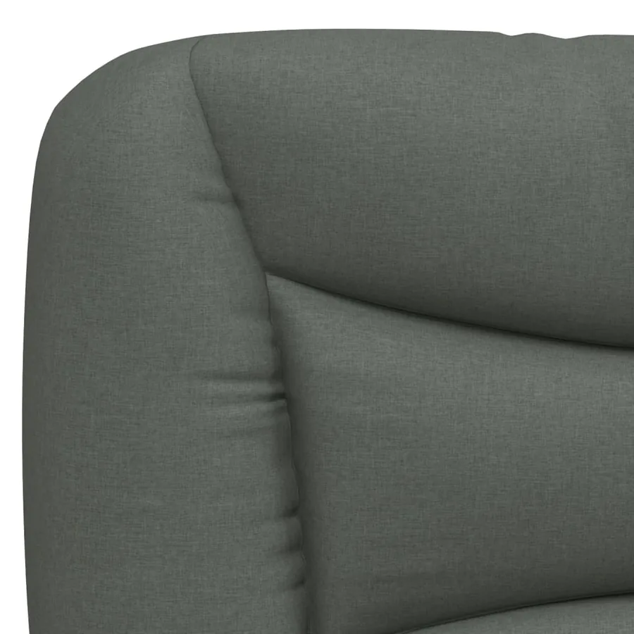 Lit avec matelas Hvar gris foncé 180x200 cm tissu - 6